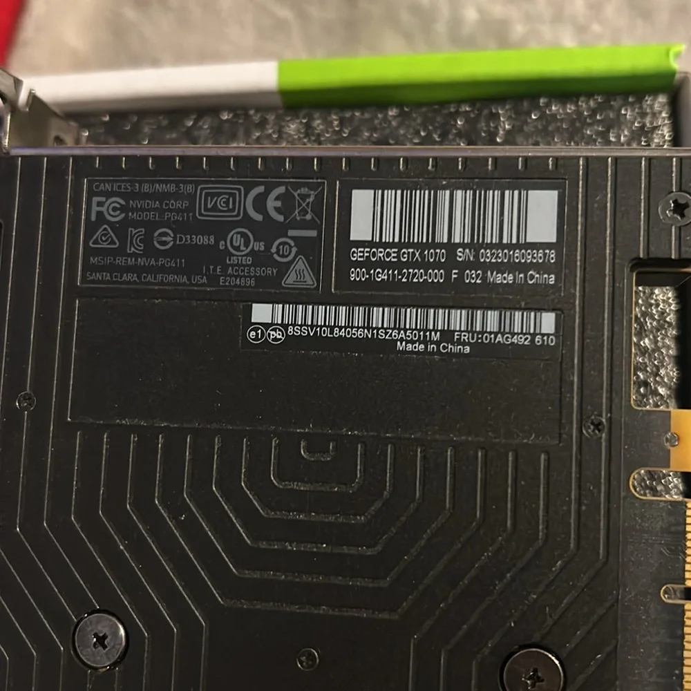 NVIDIA Geforce 1070 graphics card